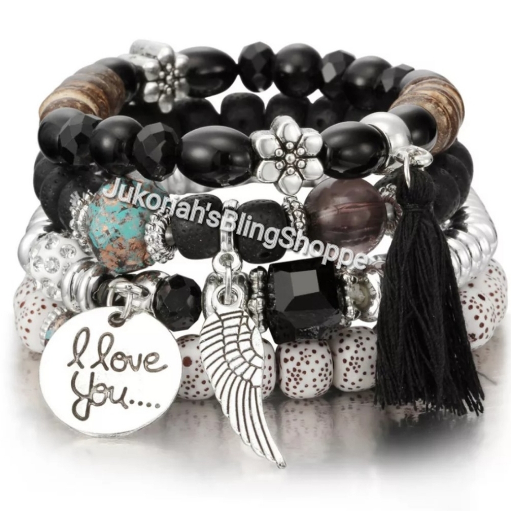 Bohemian stack bracelet